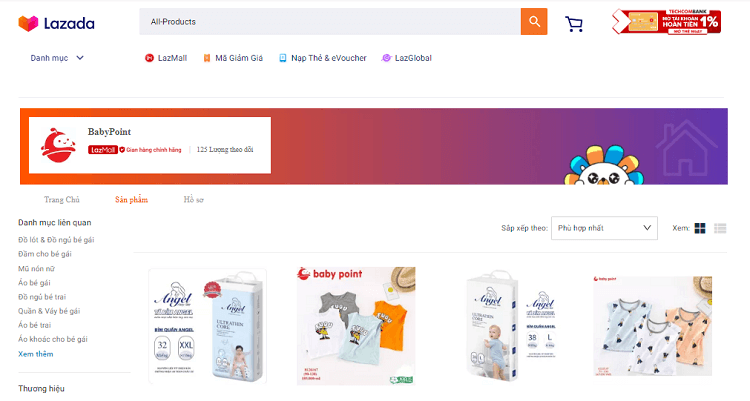 shop thời trang cho trẻ em BabyPoint trên Lazada