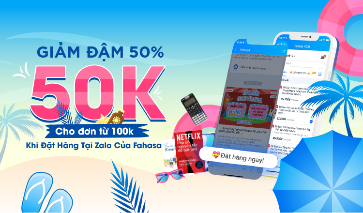 Giảm đậm 50% Đặt Fahasa tại Zalo 