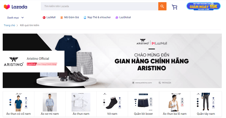 shop quần áo nam hàng hiệu ở Hà Nội Arristino