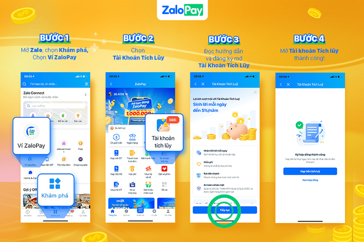 Hướng dẫn cách gửi tiết kiệm online trên ZaloPay