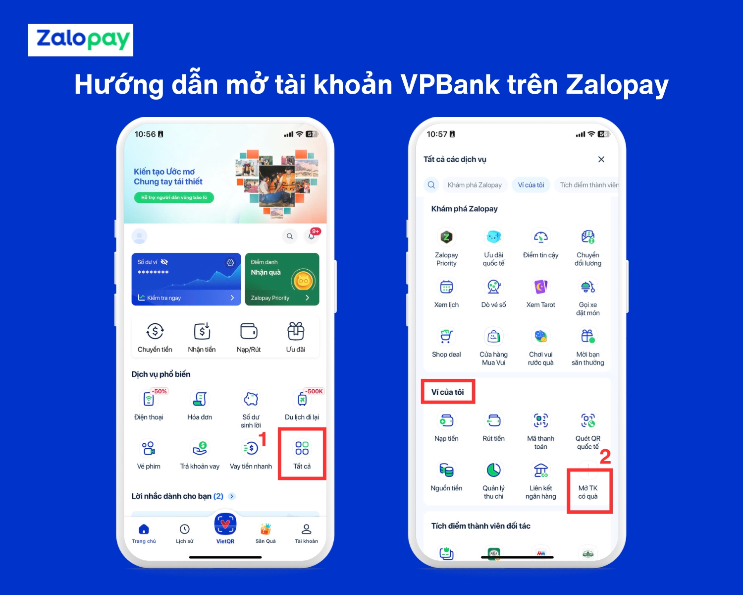 Mở tài khoản ngân hàng VPBank