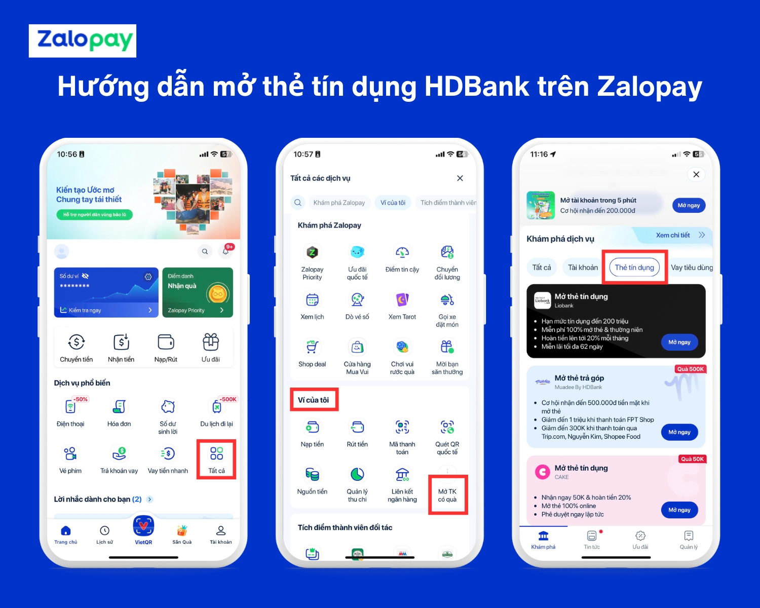 Đăng ký mở thẻ tín dụng HDBank