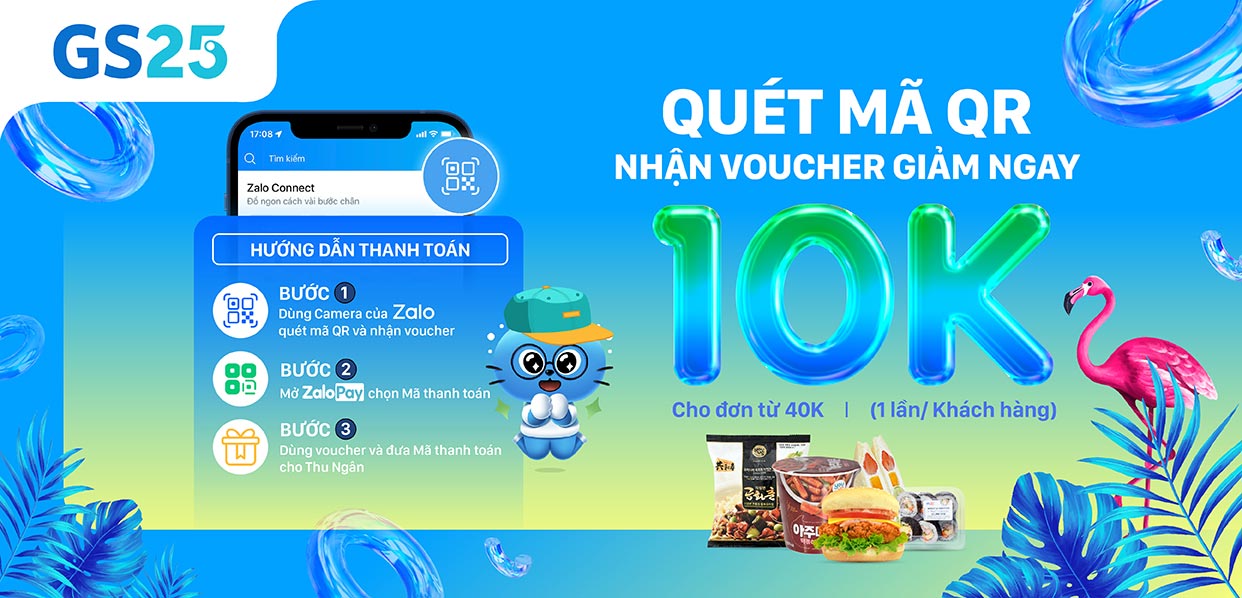 Ưu đãi 10k mua sắm gs25 thanh toán ZaloPay