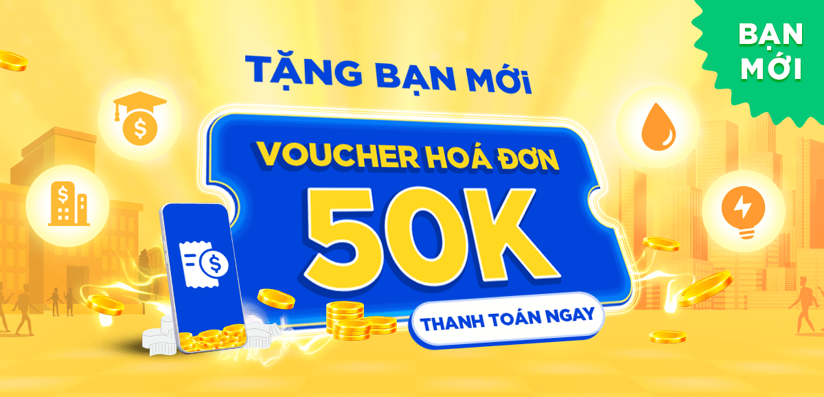 ZaloPay tặng bạn mới voucher 50k thanh toán hóa đơn