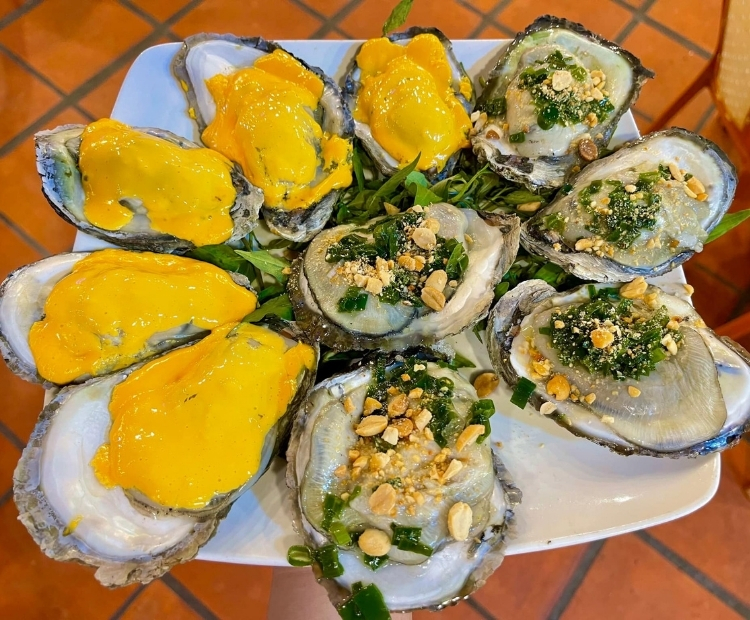 Hàu nướng phô mai/mỡ hành