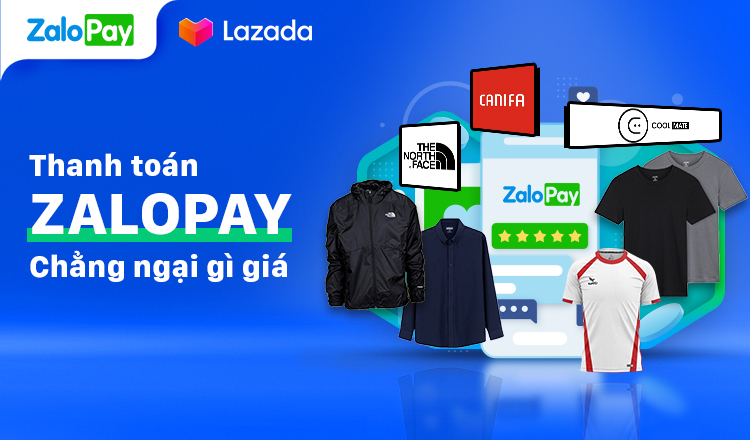 Mua áo khoác nam hàng hiệu cao cấp chính hãng trên Lazada thanh toán ZaloPay