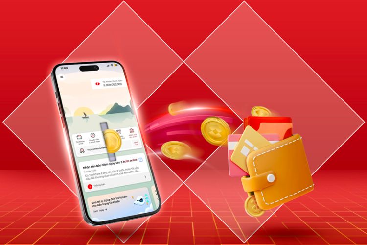 Vay vốn Online đơn giản với app vay tiền Techcombank Mobile