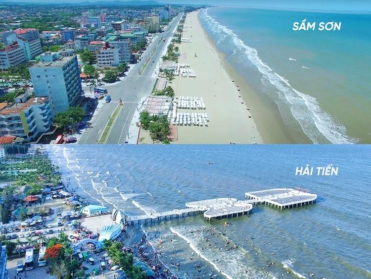 Bãi biển Hải Tiến và bãi biển Sầm Sơn