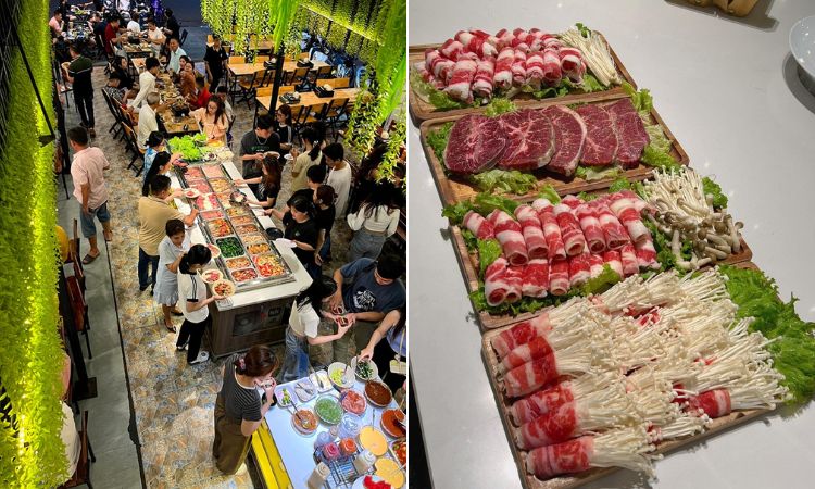 Không gian năng động, vui vẻ tại Buffet Bếp Nhà (Nguồn: Internet)