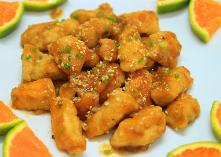 Gà chiên giòn sốt cam