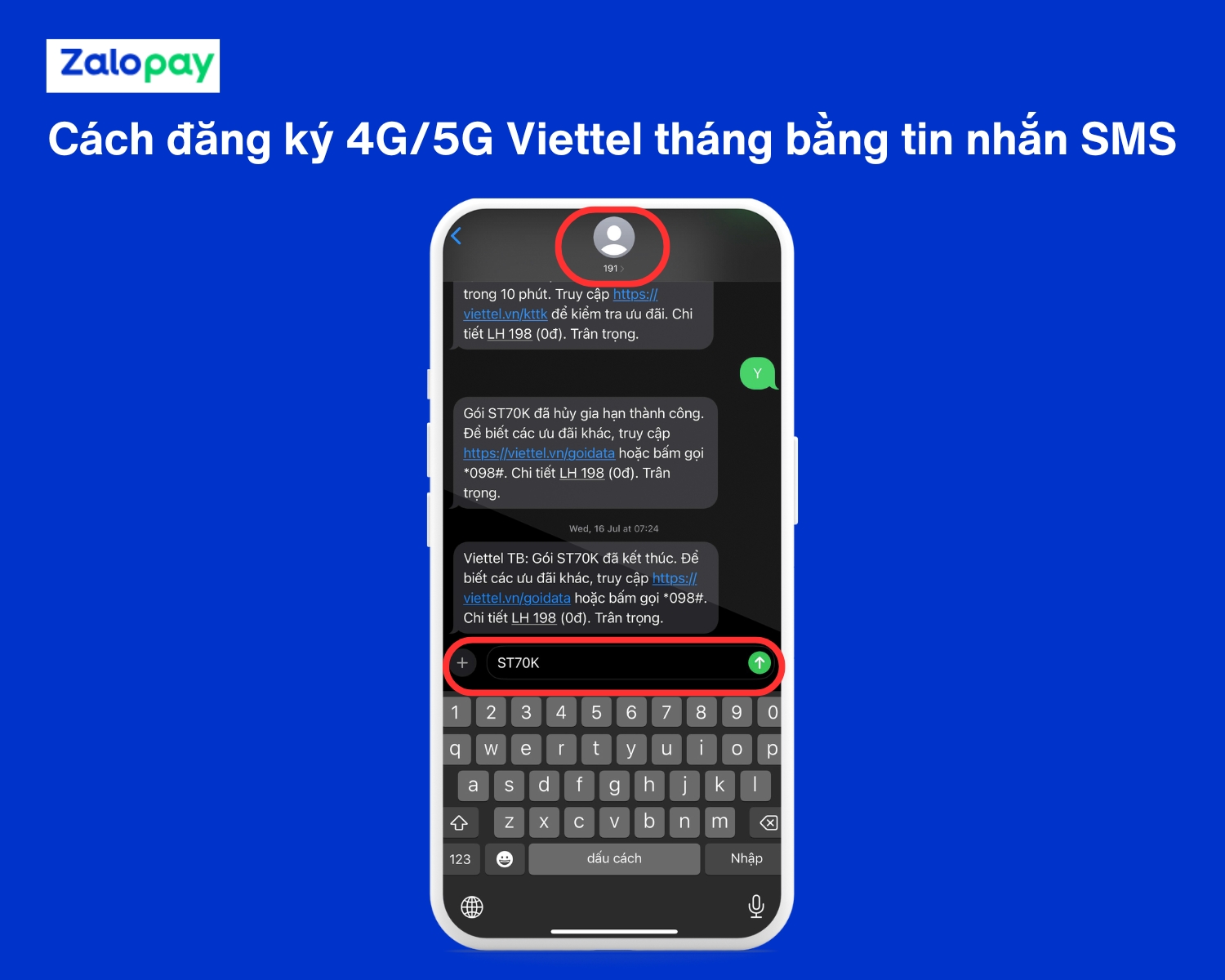 Cách đăng ký 4G/5G Viettel tháng bằng tin nhắn SMS