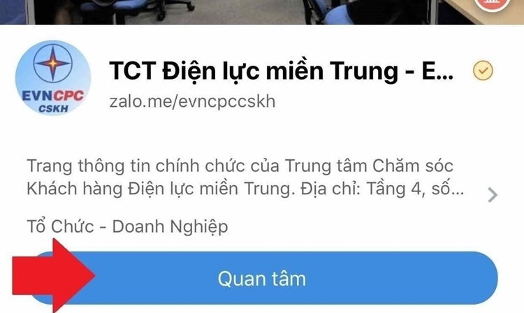 Cách đăng ký nhận thông báo tiền điện miễn phí qua Zalo