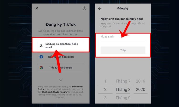 Cách đăng ký tài khoản TikTok