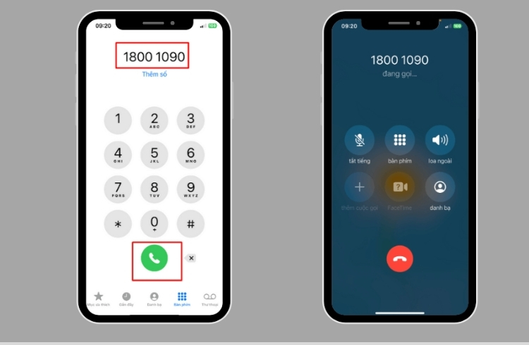 Gọi tổng đài 1800 1090 để kiểm tra dung lượng 4G/5G MobiFone 
