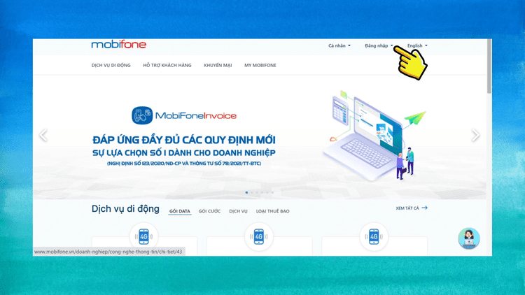 Kiểm tra data MobiFone qua website