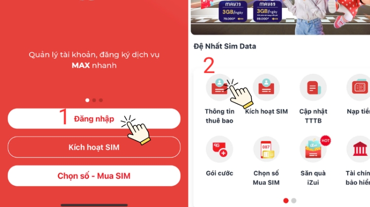 Kiểm tra SIM chính chủ qua ứng dụng mạng iTel  nhà mạng