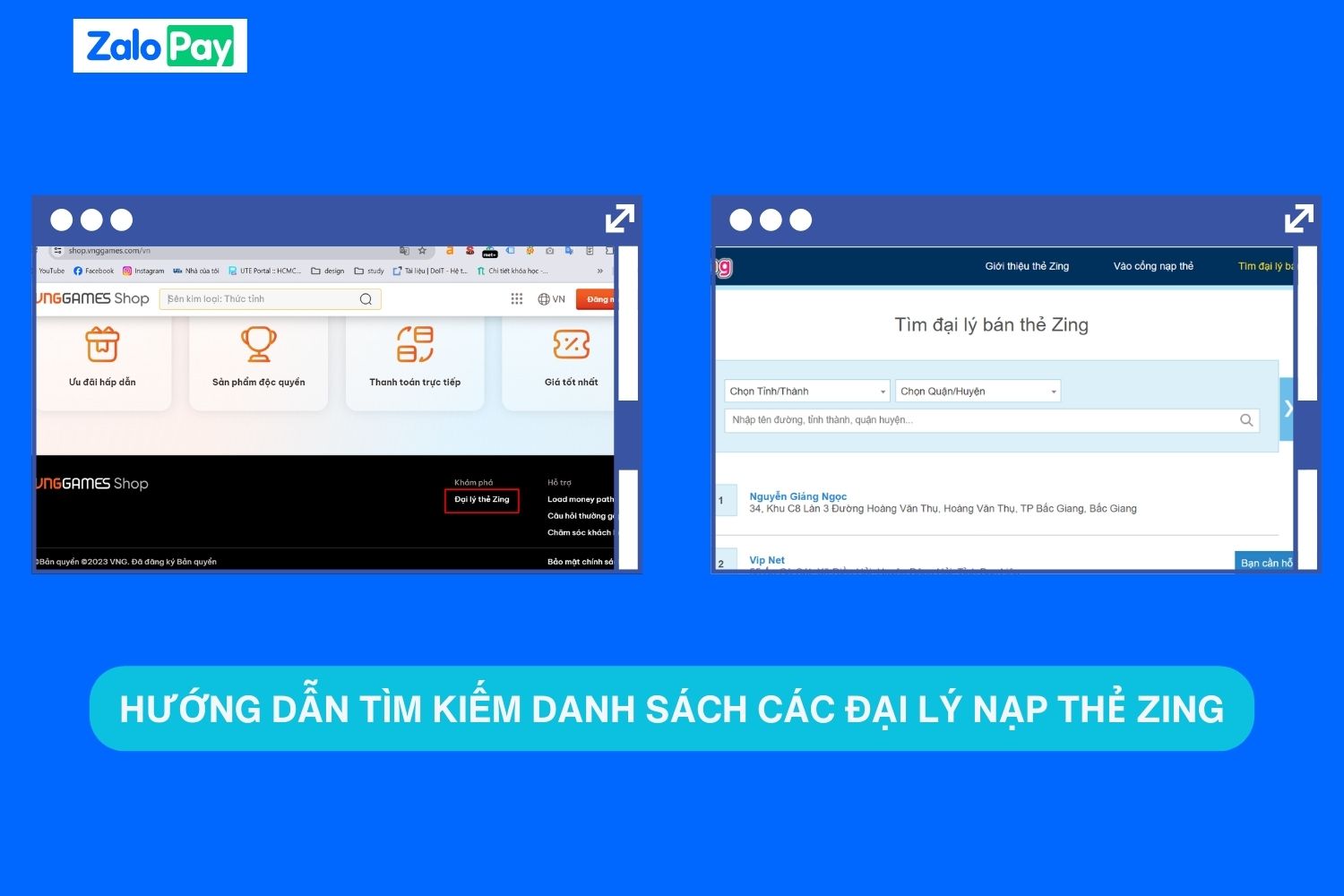 Cách nạp thẻ Zing truyền thống trên website VNGGames Shop