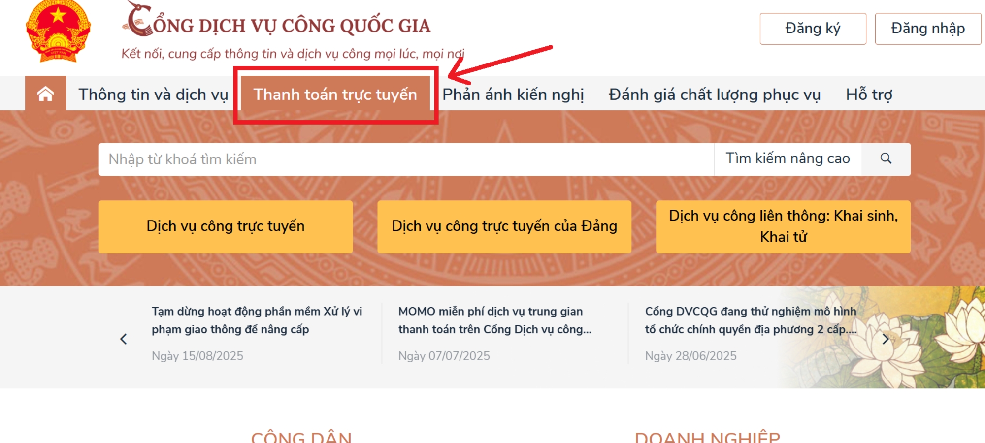 Hướng dẫn nộp phạt nguội