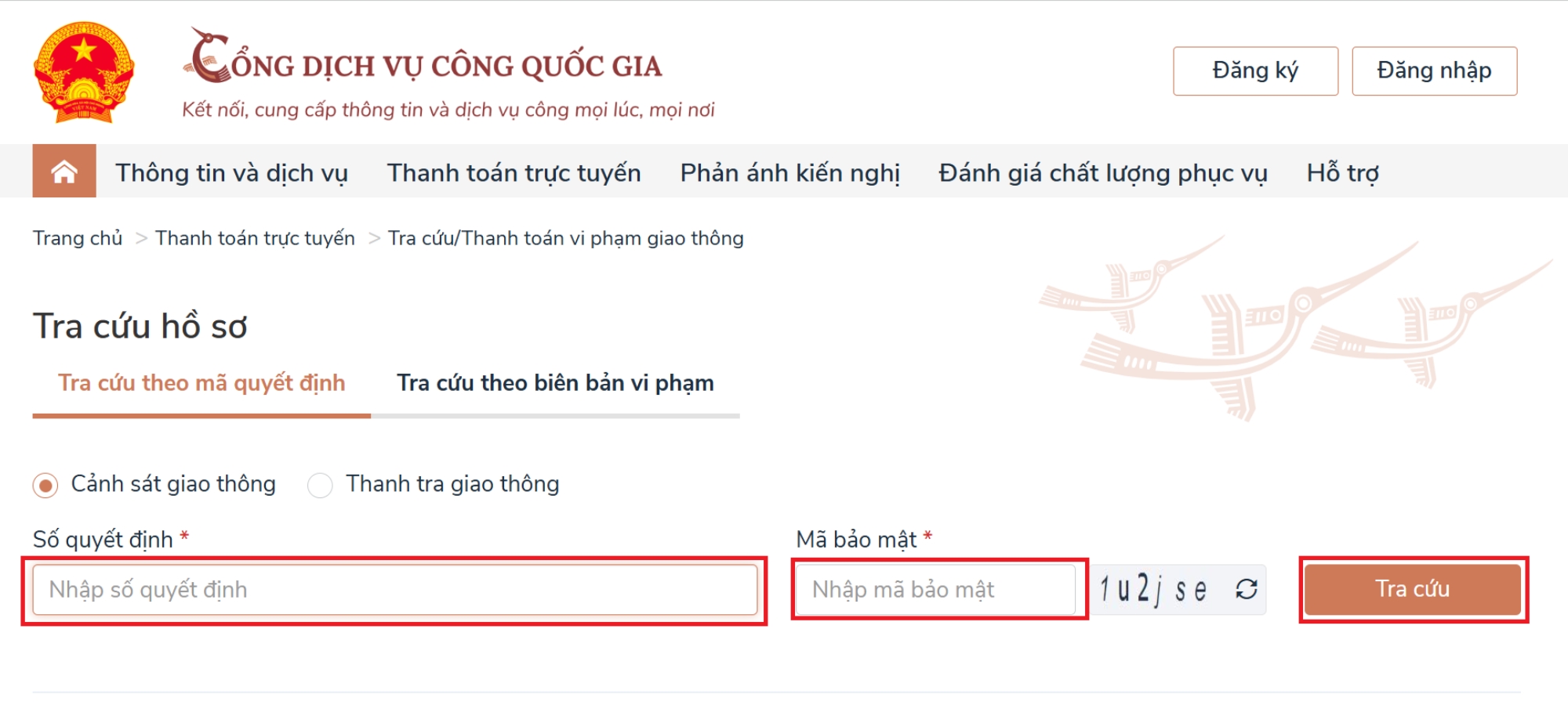 Hướng dẫn nộp phạt nguội