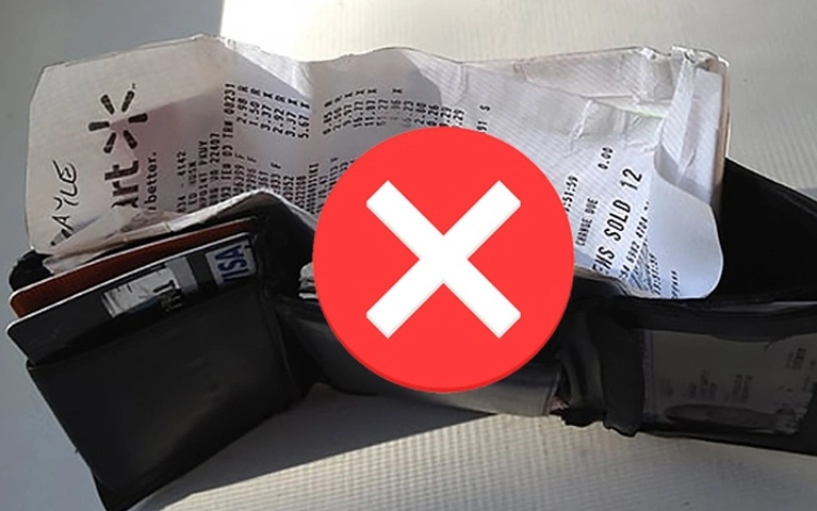 Không để hóa đơn trong ví