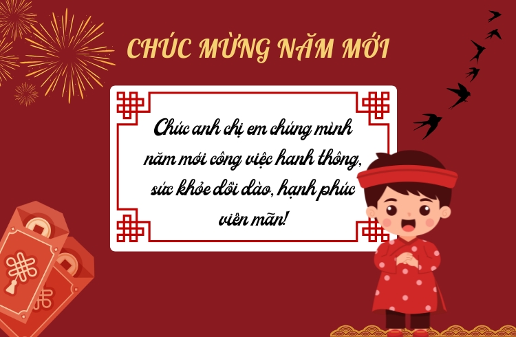 Những lời chúc Tết anh/chị/em hay
