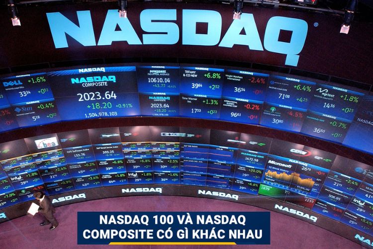 So sánh chỉ số NASDAQ composite và NASDAQ 100