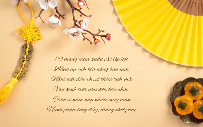 Chúc Tết cô giáo bằng thơ hay