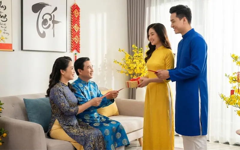 chúc Tết bố mẹ người yêu