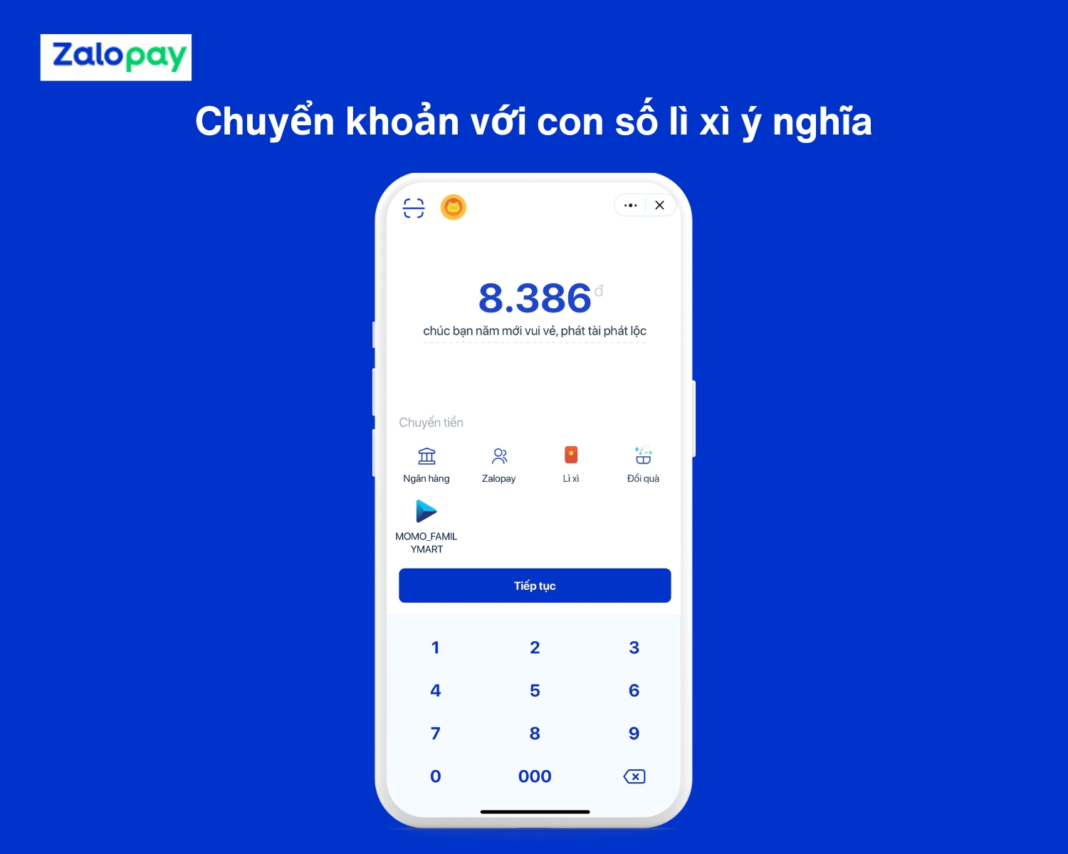 Chuyển khoản với con số lì xì ý nghĩa