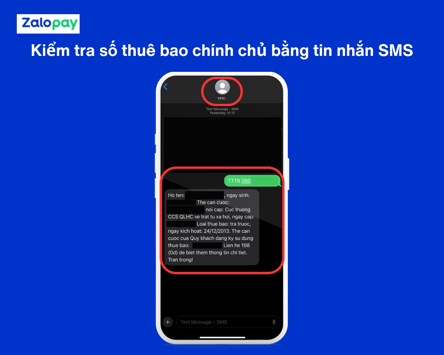 Kiểm tra SIM Viettel chính chủ bằng tin nhắn SMS