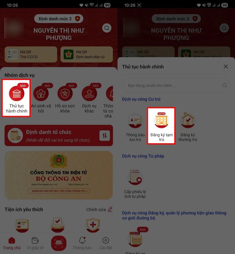 Hướng dẫn đăng ký tạm trú online