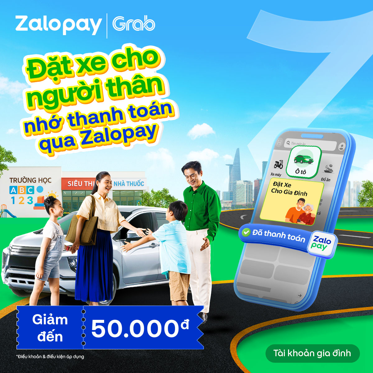 Đặt Grab nhận ưu đãi Zalopay ngay