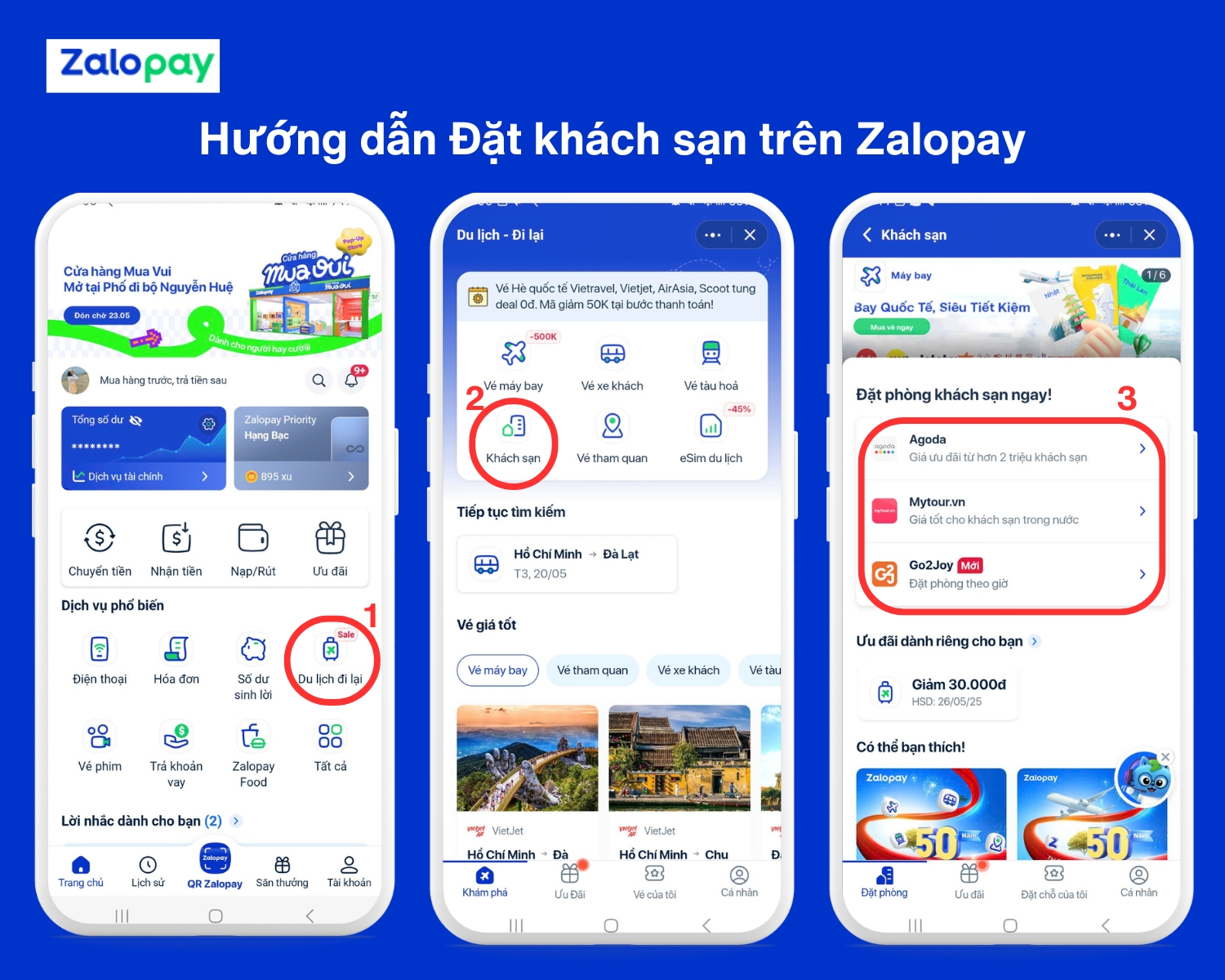 Đặt khách sạn trên Zalopay