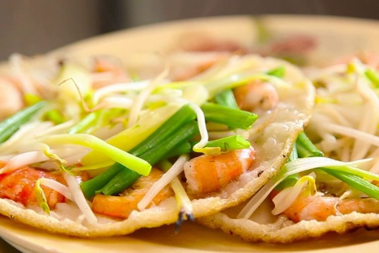 Bánh xèo tôm nhảy
