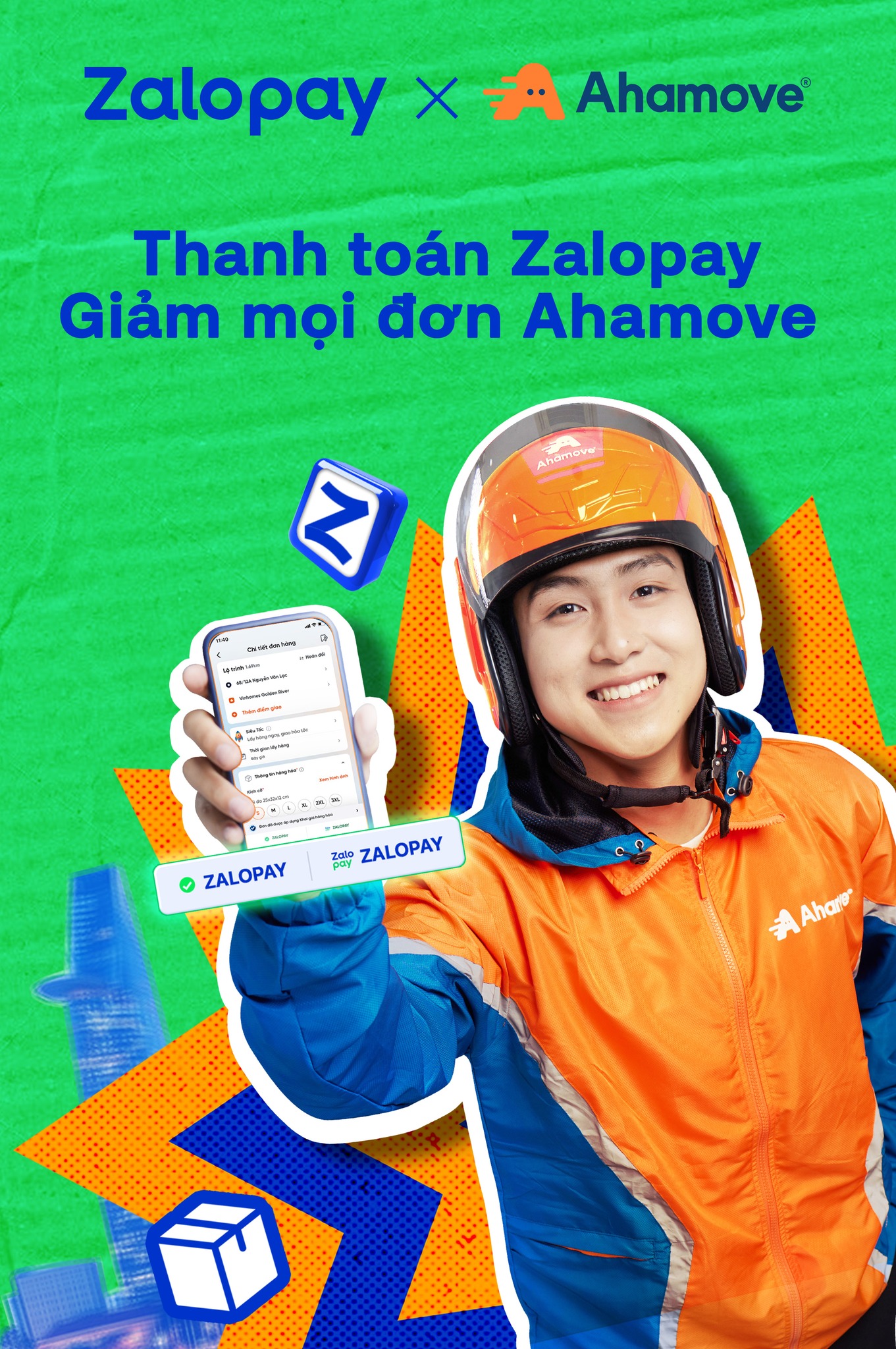 Đơn Ahamove tiết kiệm hơn bao giờ hết với Zalopay
