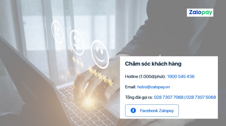Liên hệ hỗ trợ từ Zalopay