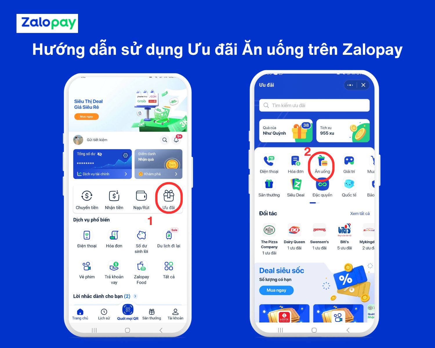 Hướng dẫn sử dụng Ưu đãi Ăn uống trên Zalopay