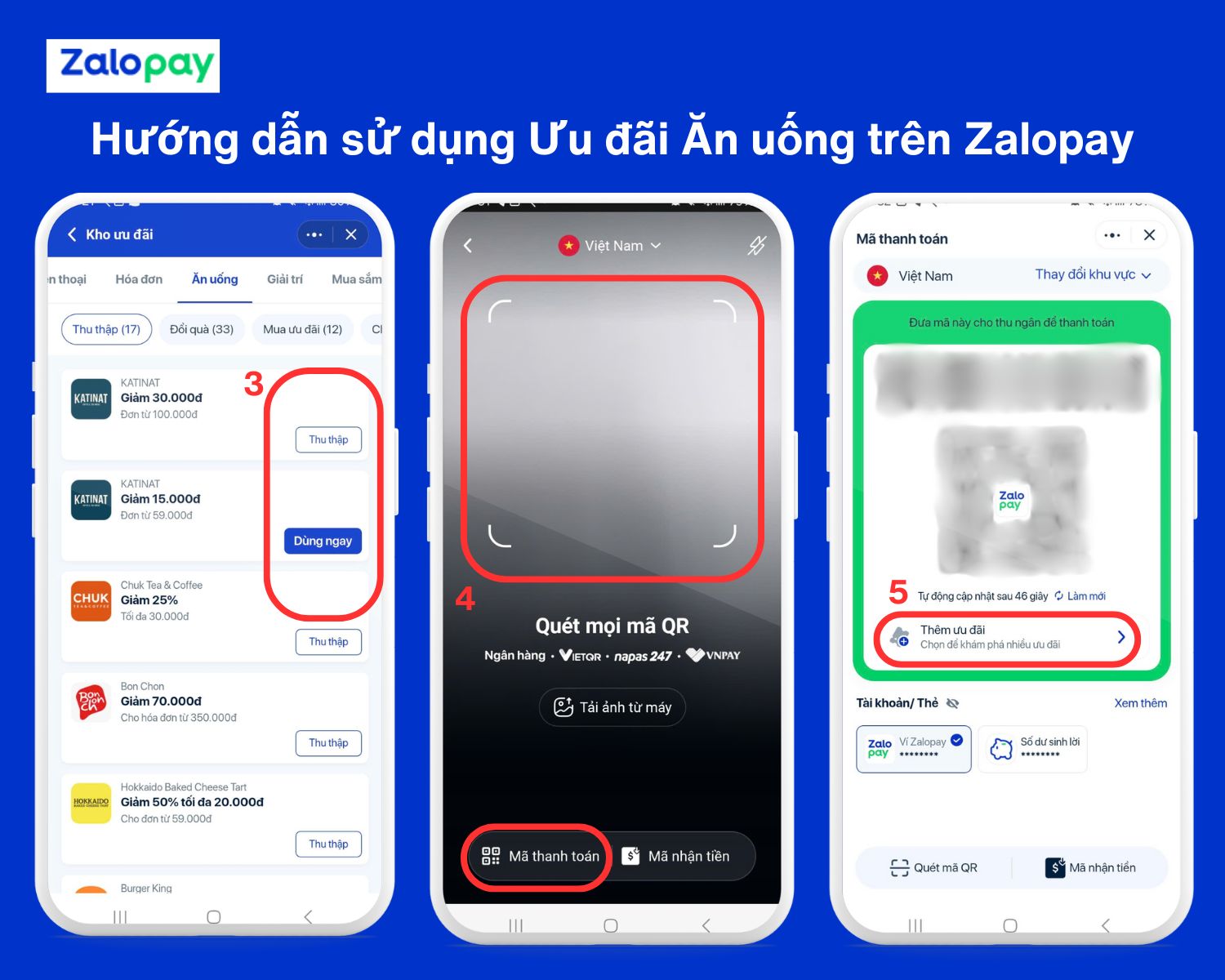 Hướng dẫn sử dụng Ưu đãi Ăn uống trên Zalopay