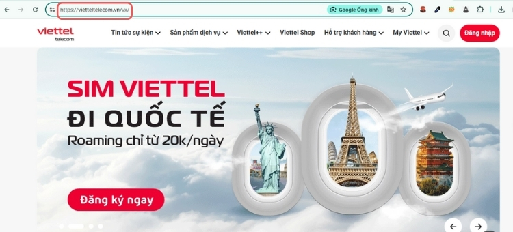 Kiểm tra dung lượng 4G Viettel trên website Viettel Telecom