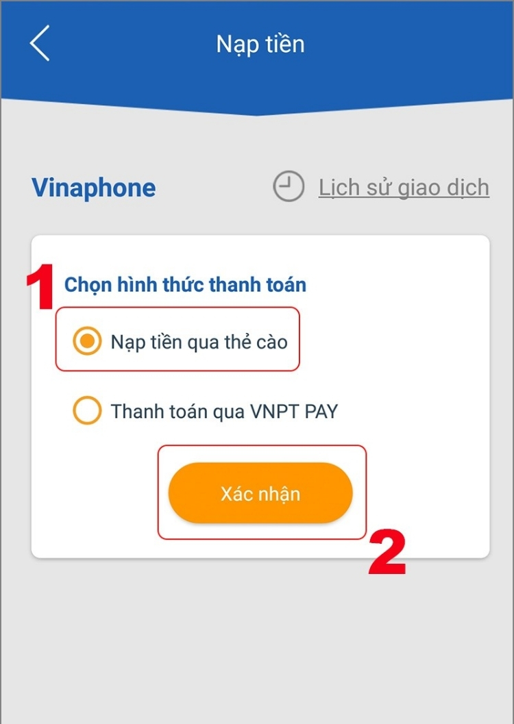 Quét mã QR trên ứng dụng VNPT để tra cứu trạng thái thẻ cào