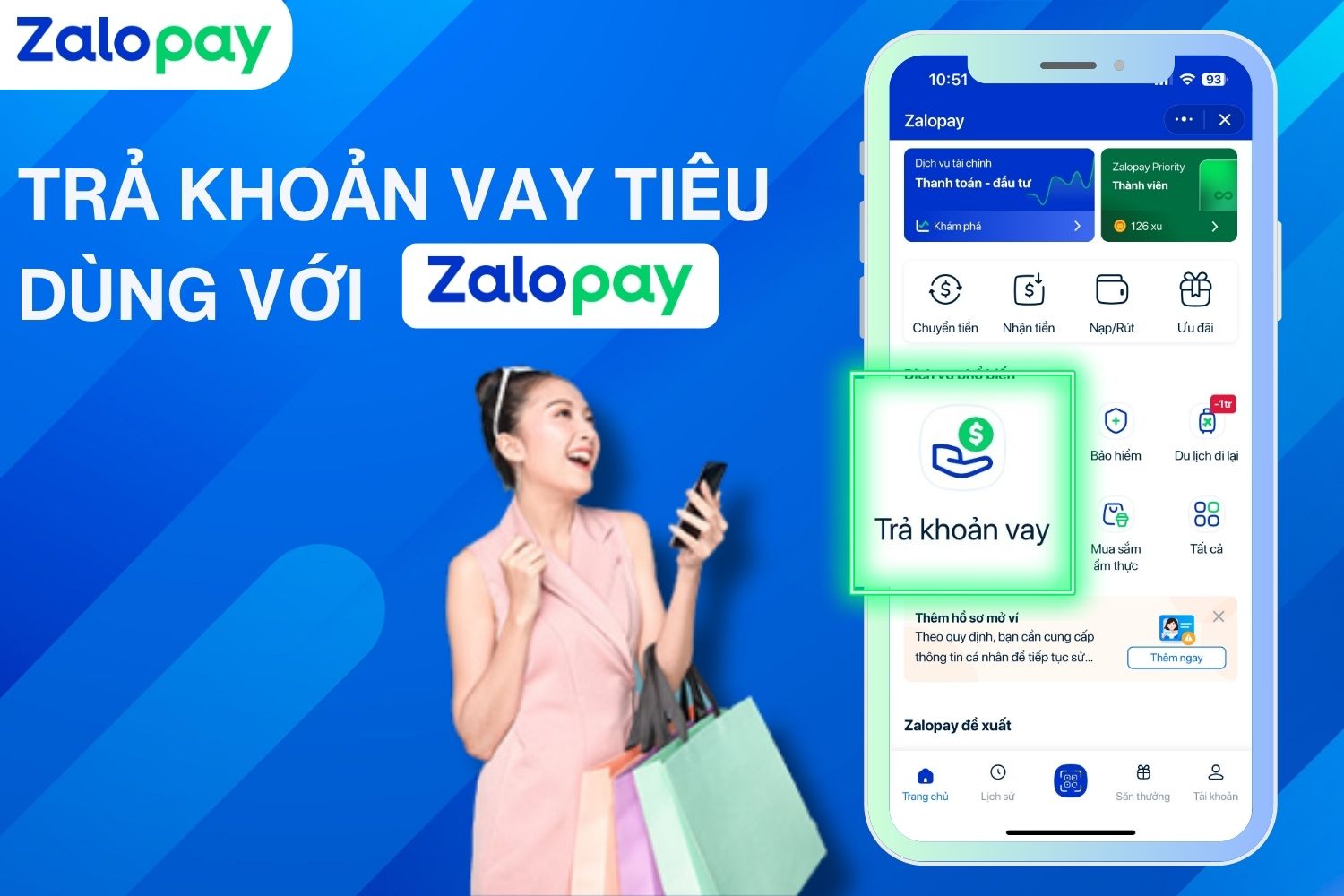 Thanh toán khoản vay tiêu dùng dễ dàng, nhanh chóng qua Zalopay