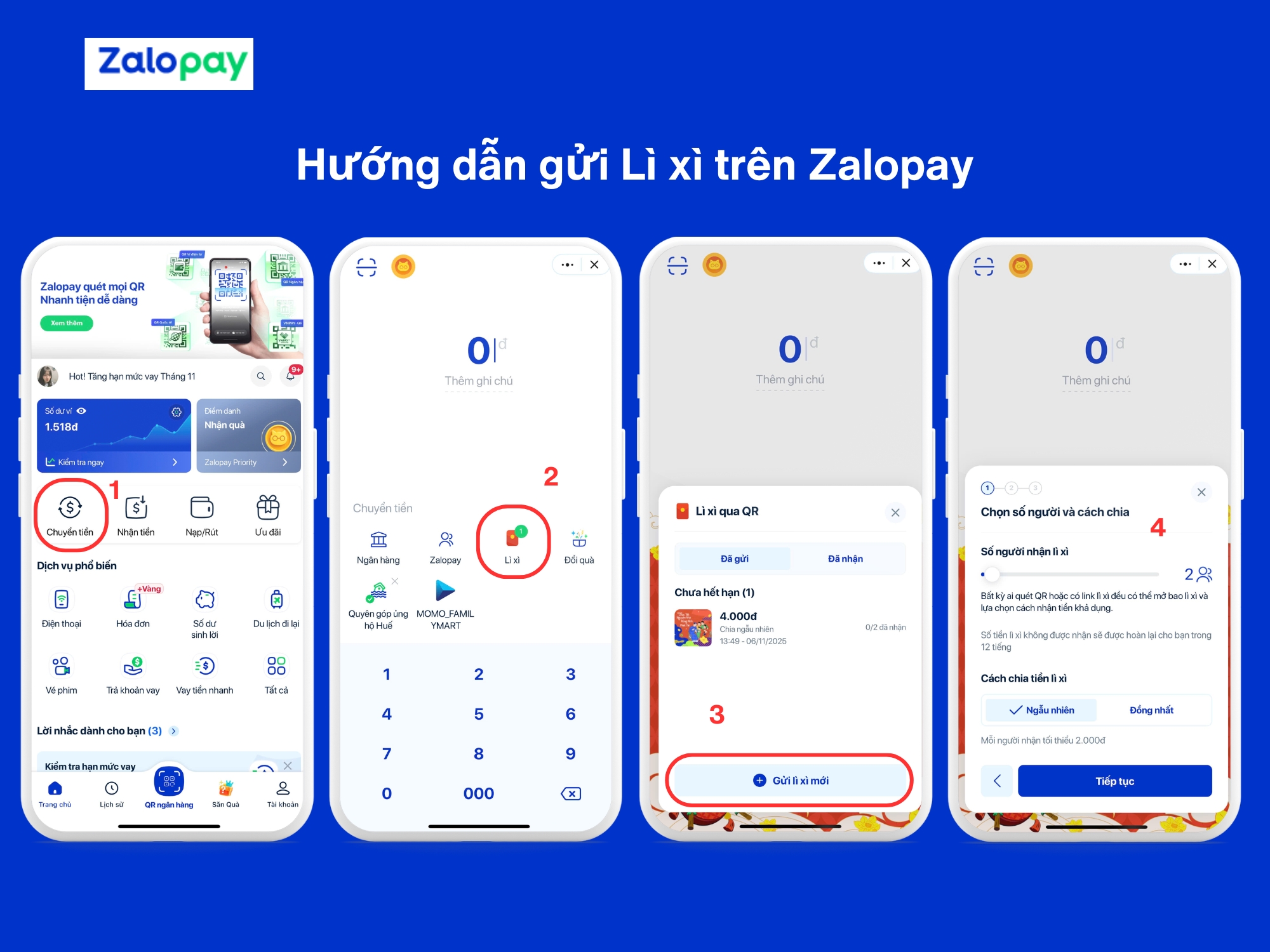 Lì xì trên Zalopay