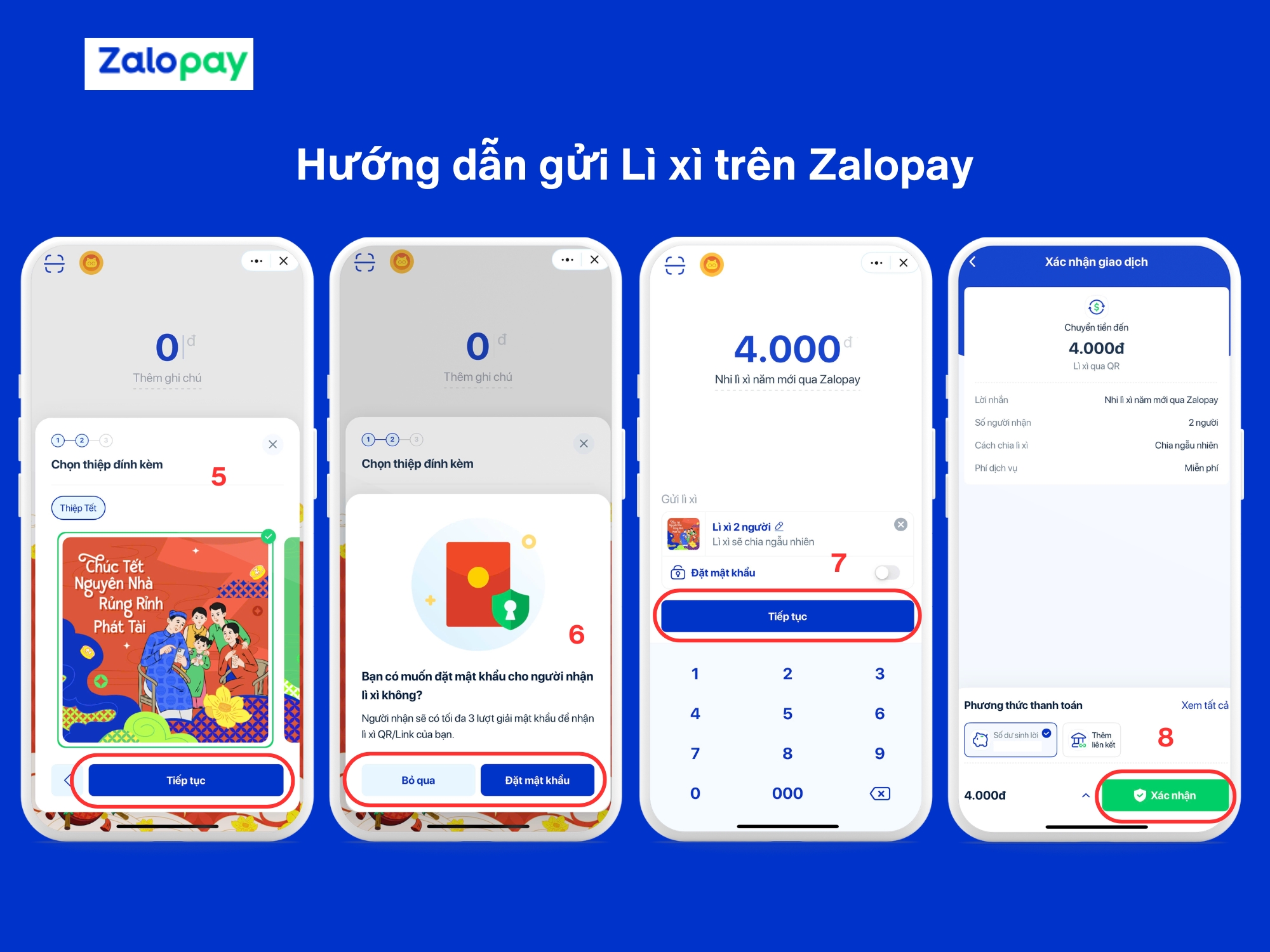 Lì xì trên Zalopay