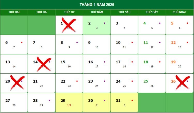 Ngày xấu không nên cắt tóc trong Tháng 01/2025