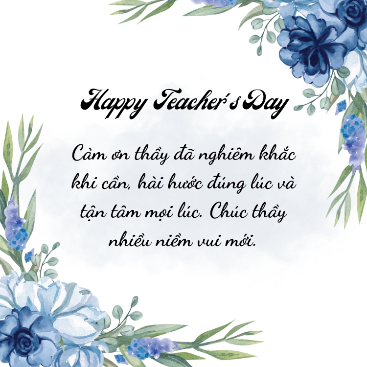 Lời chúc 20/11 cho thầy giáo ý nghĩa và chân thành
