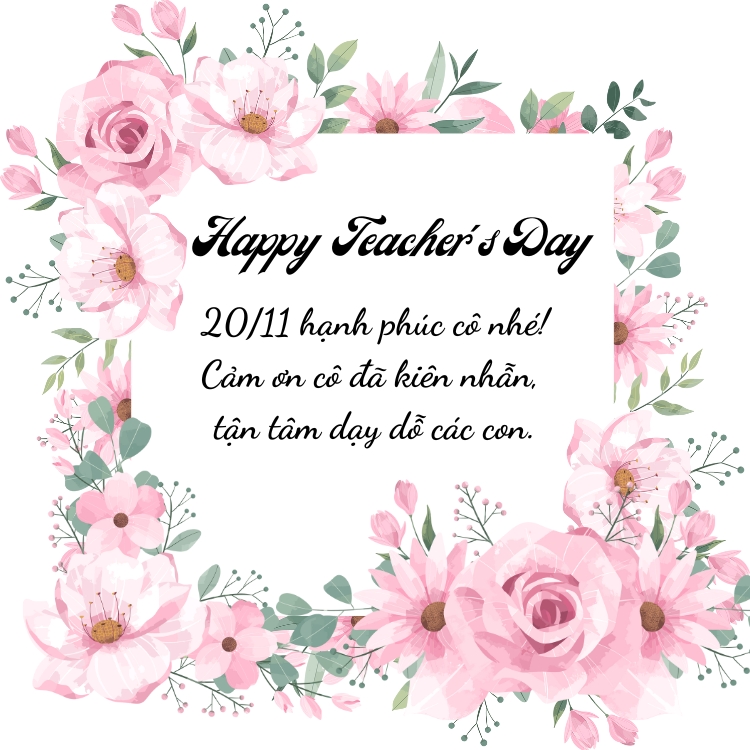 Lời chúc 20/11 cho cô giáo mầm non đáng yêu