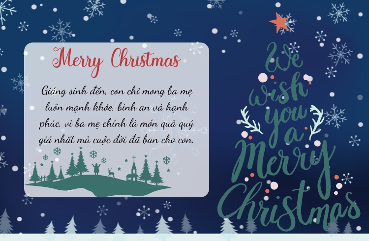 Lời chúc Giáng sinh cho ba mẹ hay, ý nghĩa