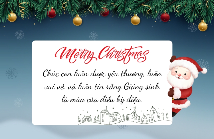 Lời chúc Giáng sinh cho trẻ em dễ thương, ý nghĩa