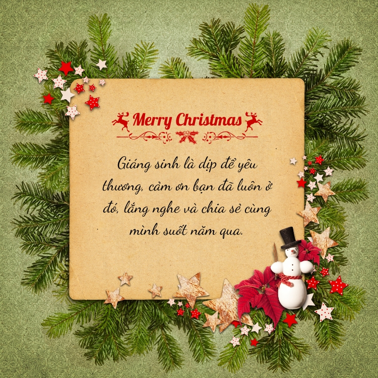 Lời chúc Giáng sinh cho bạn bè ngắn gọn, hay nhất, chứa đầy tình cảm