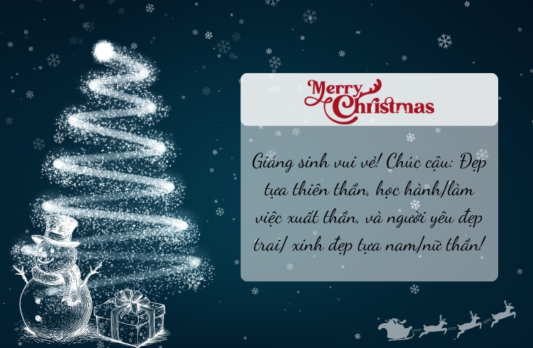 Lời chúc Giáng sinh cho bạn bè lầy lội, hài hước